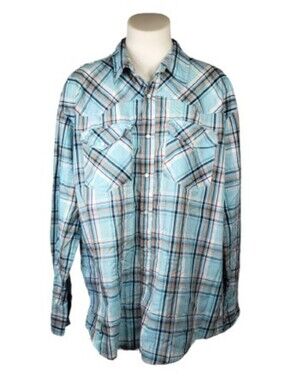 Canyon Guide Western Pearl Snap Long Sleeve Shirt Sz XL